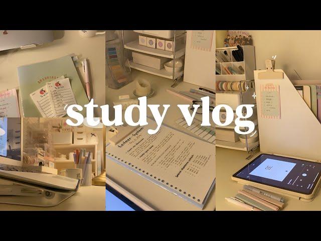 STUDY VLOG | 4:30am, notes, lots of studying, study productive, motivation ˚ ༘༘⋆༘⋆