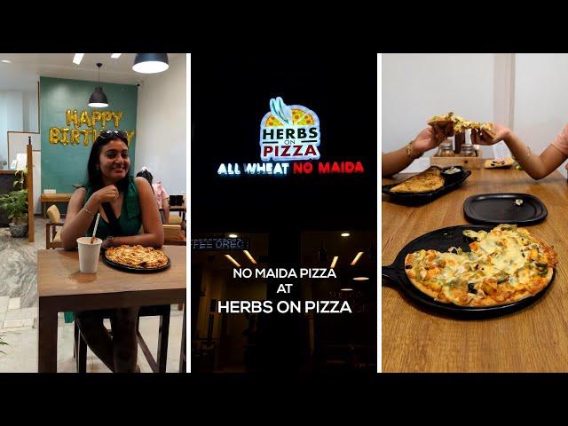 Herbs on Pizza at Murlipura, Jaipur serving no maida Pizza