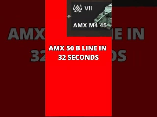 AMX 50B LINE in 32 SECONDS World of Tanks Blitz #wotblitz #worldoftanksblitz #shorts #wotb