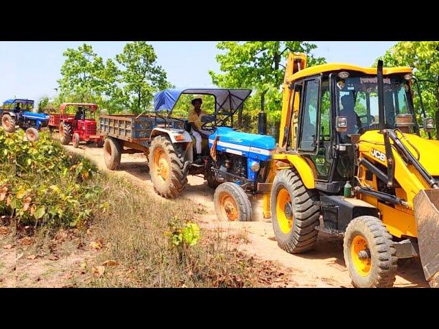 JCB 3dx Xpert Loading Mud Mahindra 275 Eicher 485 Farmatrac 60 Farmatrac 434 Tractor #jcb #tractor