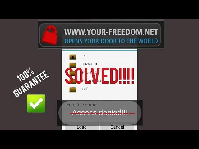 Your Freedom Client VPN: Memory Access denied SOLVED!!