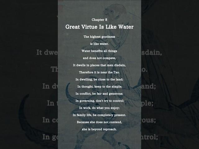 Chapter 8｜Tao water meditation Peaceful movements #quotes #quote #thinking#Peaceful