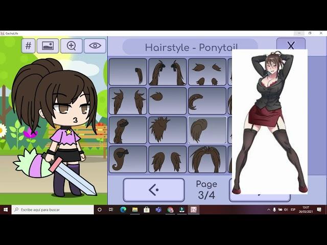 Haciendo a los personajes de Yandere Simulaitor en gacha life Parte 1