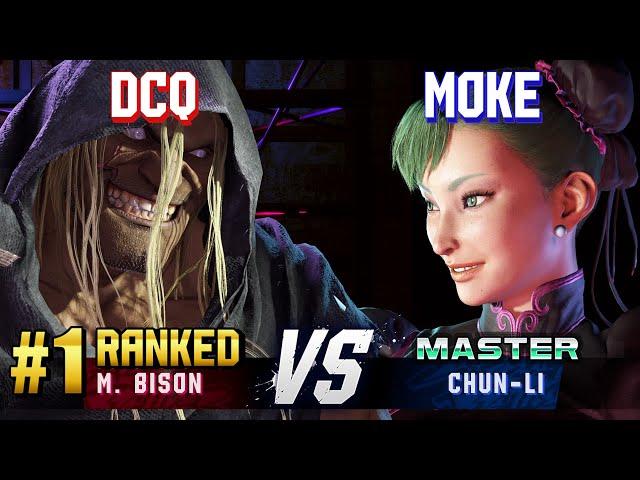 SF6 ▰ DCQ (#1 Ranked M.Bison) vs MOKE (Chun-Li) ▰ High Level Gameplay