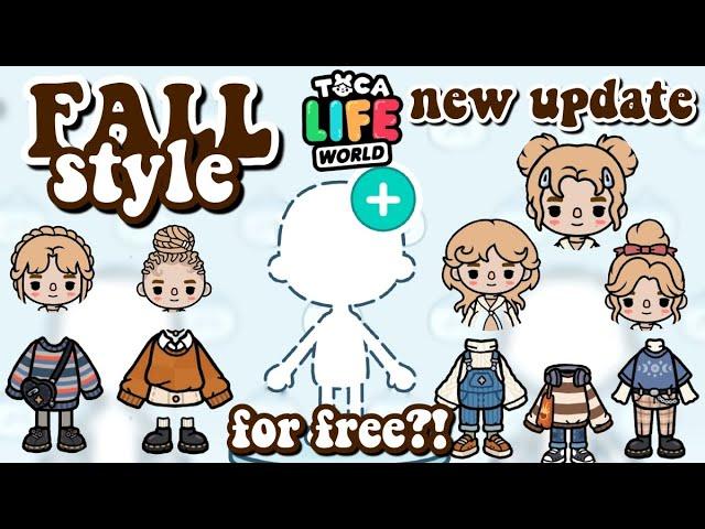 Free Toca Boca New FREE UPDATE?! FALL STYLE NEW CLOTHES, HAIR STYLES AND ETC.