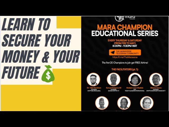 LIFE TRANSFORMING MARA CHAMPIONS EDUCATIONAL SERIES