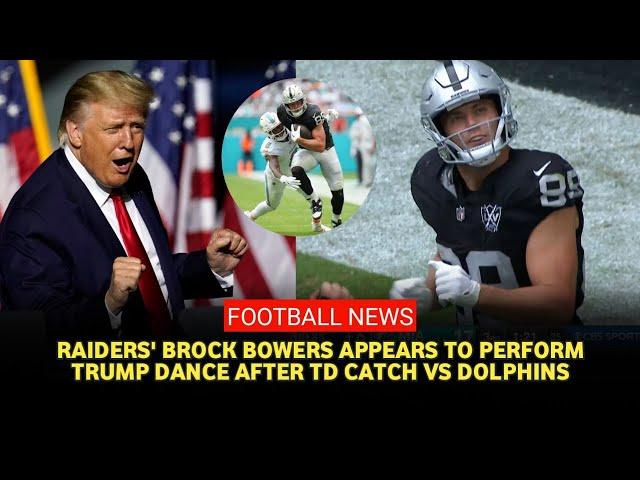 Raiders TE Brock Bowers Celebrates TD By Doing Donald Trump Dance vs Dolphins