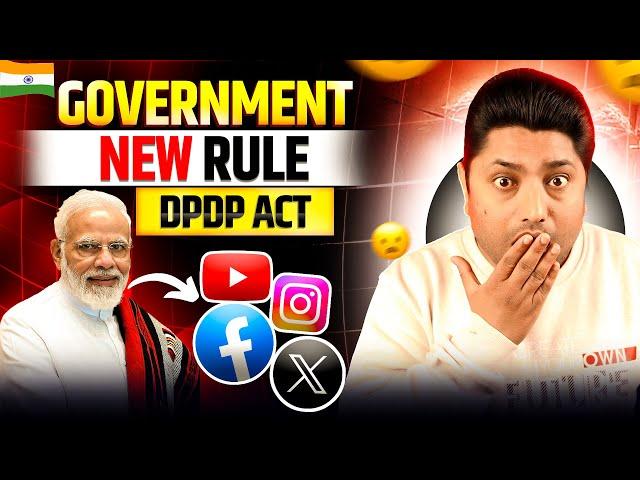 Indian Govt. New Rule DPDP Act on YouTube, Instagram, Facebook and All Social Media