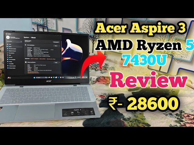 Acer aspire 3 AMD Ryzen 5 7430U || Acer Aspire 3 AMD Ryzen 5 Review in Hindi