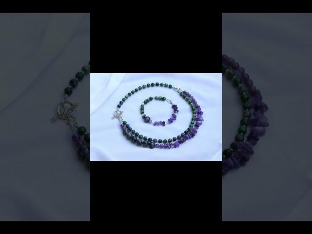 Украшения из натурального аметиста #ручная_работа #украшения #аметист #легенда