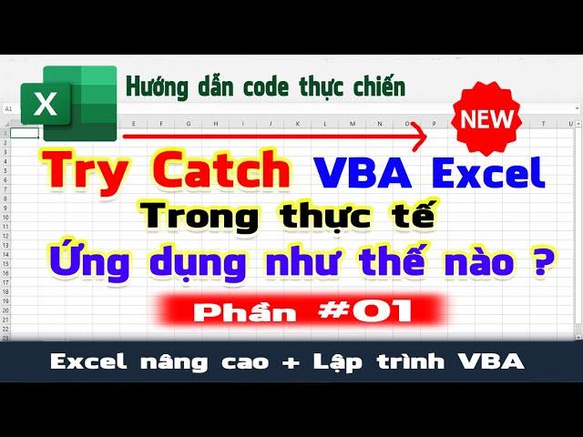 Try Cath Trong VBA Excel - thực tế lập trình phần mềm ứng dụng như thế nào | Phần 01 | NT Software