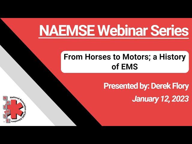 From Horses to Motors; a History of EMS