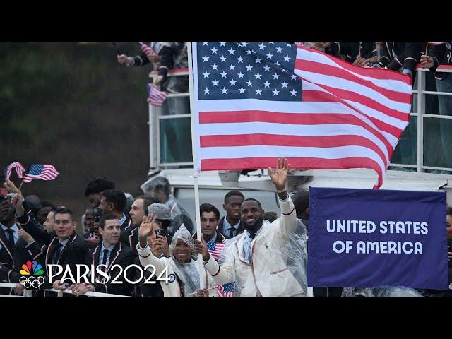 U.S. Olympic team for 2024 Paris Olympics arrives at Opening Ceremony | NBC Sports