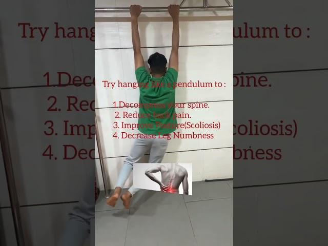 One hanging tip for low back pain : Arogya physiotips #lowbackpain