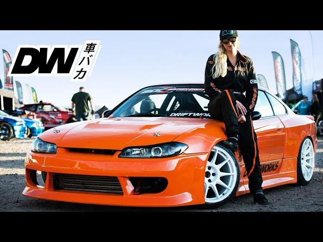 Tess drifts the 500hp Driftworks Silvia S15