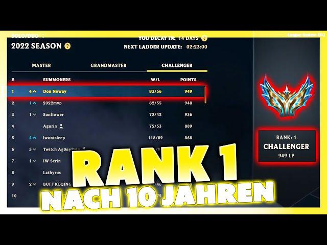 Rank 1 EUW nach 10 Jahren League Of Legends | Noway4u Highlights