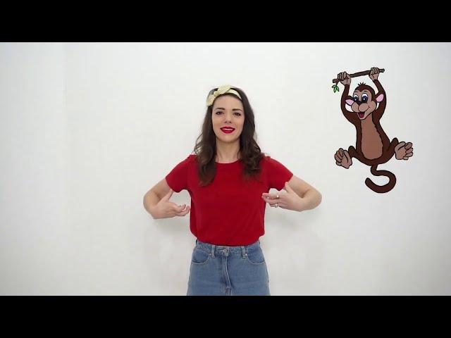 Five Cheeky Monkeys | Auslan  sing & sign | Songs for Children | hey dee ho music