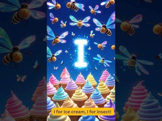 ABC song - I for IceCream , I for Insect| Fun ABC Rhyme for Kids! #Shorts #kids #shortvideo