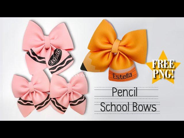 back to school l Pencil | Crayon Fable Bow Tutorial