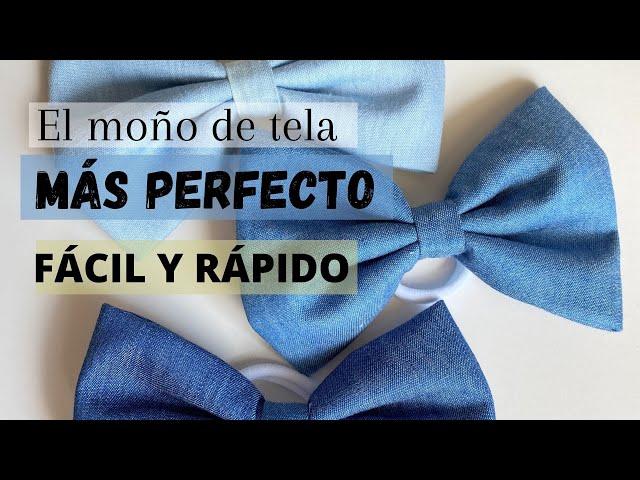 Como hacer moños de tela PERFECTOS! Súper fácil y rápido. Lazos de tela para niñas