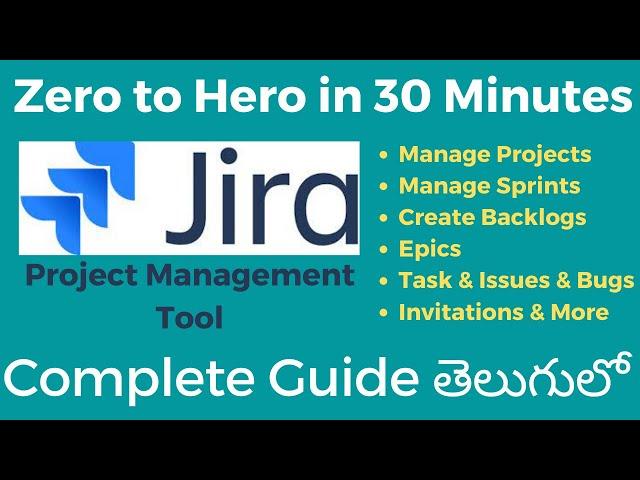 Jira Complete Tutorials for beginners in Telugu | Scrum & Kanban Masters | Sai Gopi