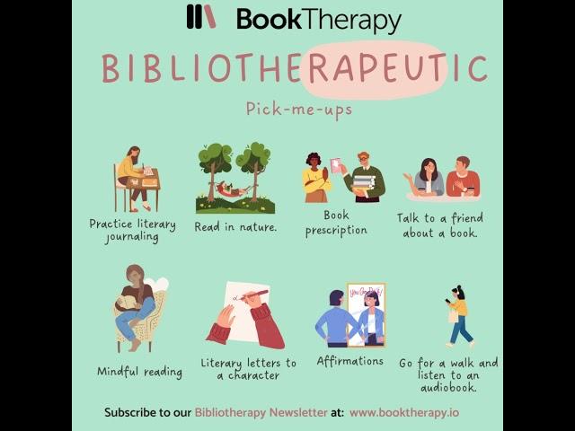 Bibliotherapeutic Pick-me-ups #bibliotherapy #booktherapy #books #readingtherapy #arttherapy