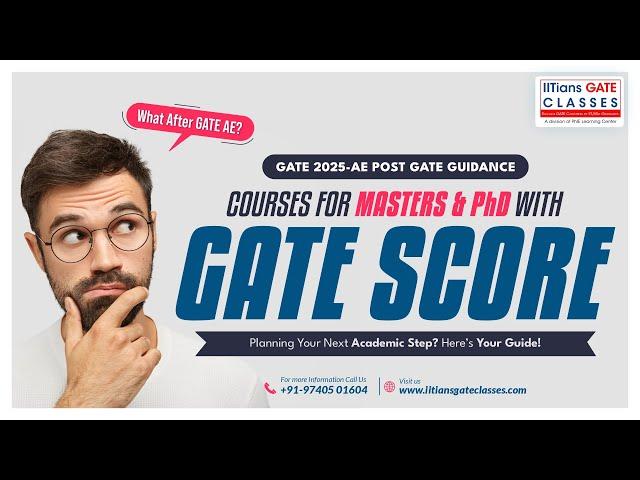 Courses for Masters & PhD with GATE AE Score | GATE Aerospace Engineering 2025 | Gov/PSU Job Options