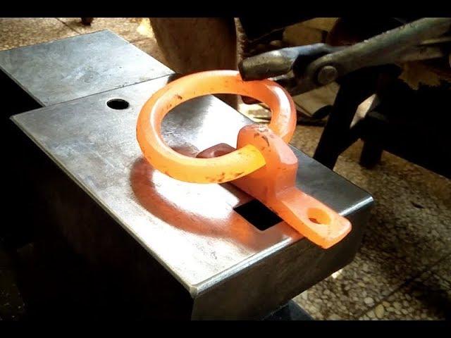 Blacksmith - ring drawer / door pull - iron wall ring...