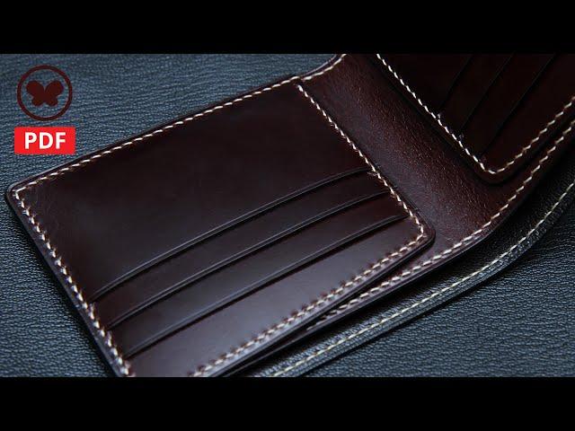 Make a leather Bifold Wallet (free PDF Pattern)/special version - 머니클립 느낌의 가죽 반지갑을 만들어보자