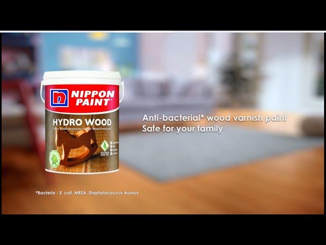 Nippon Paint Hydro Wood - Anti-bacterial* Wood Varnish Paint (TVC)