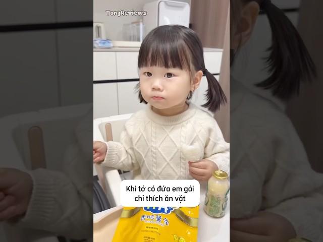 Khi tớ có đứa em gái chỉ thích đồ ăn vặt #shorts