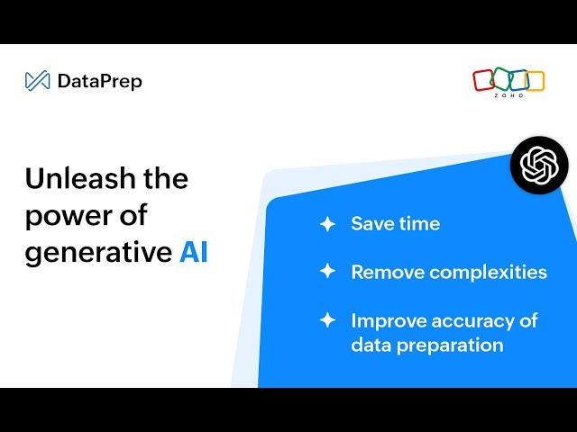 Integration with Open AI's ChatGPT enables powerful data preparation features in Zoho DataPrep