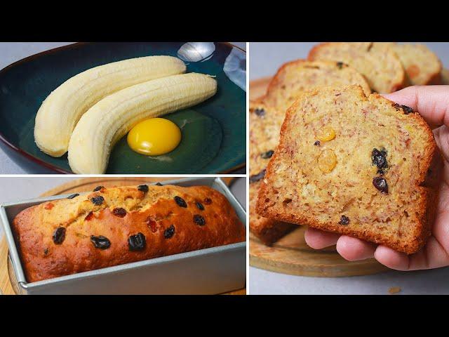 How to make moist Banana Raisin Cake | Easy Banana Cake Recipe