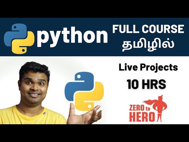 Python Full Course for Beginners in Tamil 2024 | Basic to Advanced concepts | Everything you need