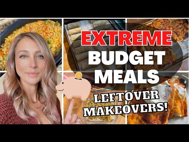 EXTREME BUDGET FAMILY MEALS || NO SPEND CHALLENGE || LEFTOVER MAKEOVER