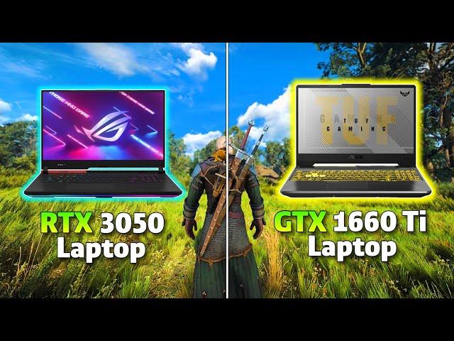 RTX 3050 Laptop (95W) vs GTX 1660 Ti Laptop Gaming Benchmark | Test in 8 Games |