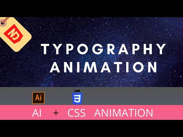 CSS + Adobe Illustrator | Typography Gradient Animation | CSS Animation Tutorial | Unique Tutorial