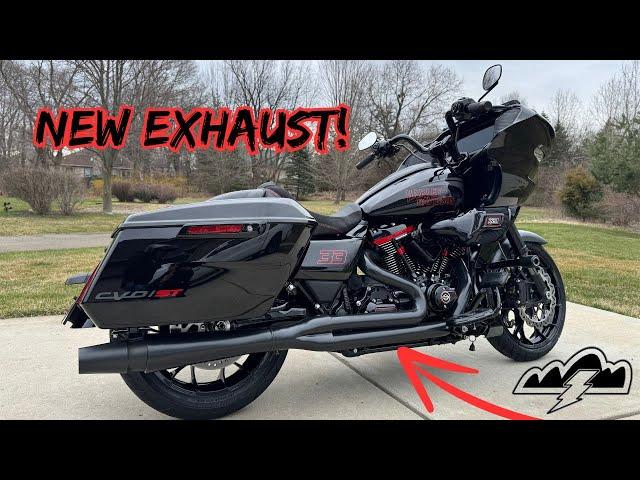 THUNDERHEADER EXHAUST INSTALLED ON THE NEW 2024 HARLEY DAVIDSON ROAD GLIDE CVO ST! *LOUD*