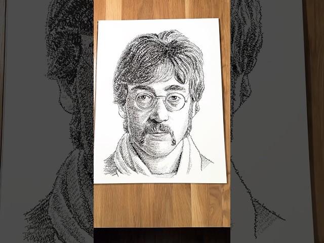 John Lennon #WordArt #thebeatles #micrography #fanart #xyz