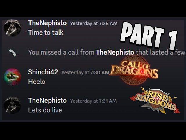 Nephisto Quit ROK and COD Magma Avatar Civil War [ Part 1 ] | Call of Dragons + Rise of Kingdoms