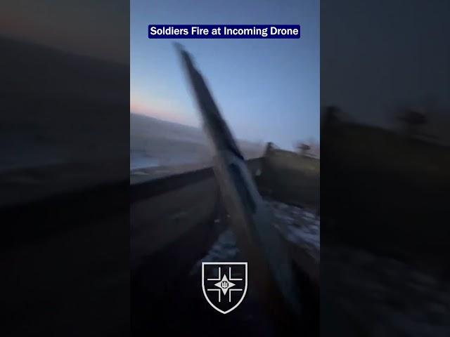 Drone Chases Truck, Infantry Shoots It Down!