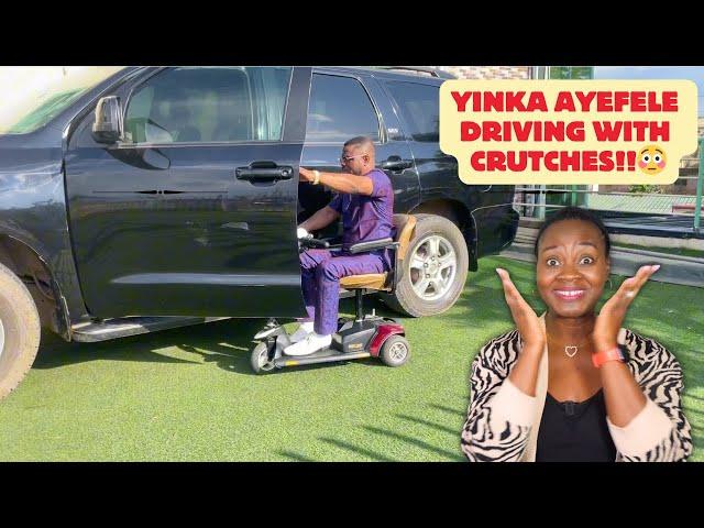 Yinka Ayefele Driving Himself With Crutches!