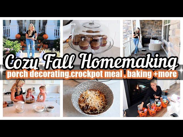 *NEW* COZY FALL HOMEMAKING HALLOWEEN PORCH DECORATE FALL BAKING CROCKPOT MEAL + MORE TIFFANI BEASTON