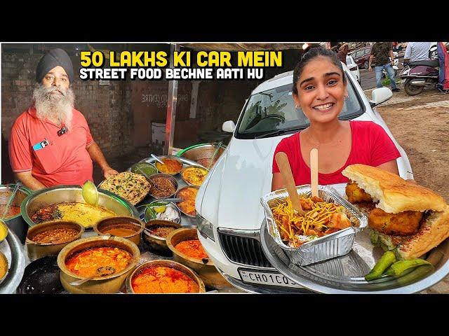 Viral Street Food Lady ka Skoda Superb Dhaba + Son & Mom sell Delicious Punjabi Indian Street Food