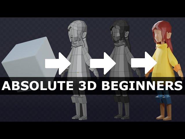 Tutorial: Blender MODELLING For Absolute Beginners | Low Poly Girl