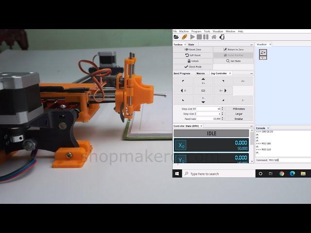 CNC pen plotter, machine setup and Software video