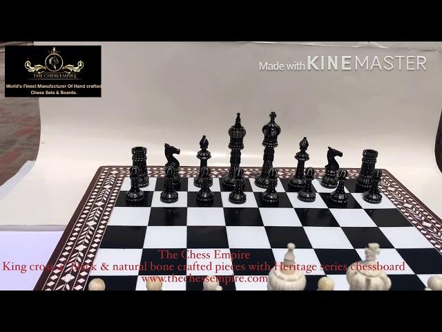 Luxury Bone crafted Chess pieces with Chess Board-The Chess Empire