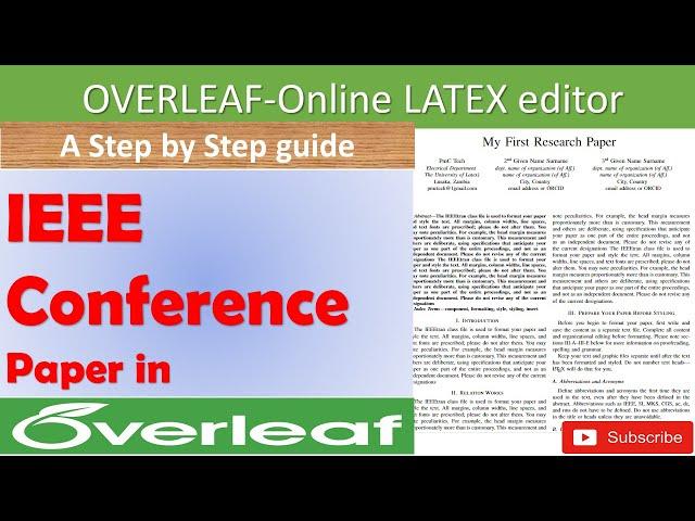 How to write an IEEE research paper  in Latex | Overleaf