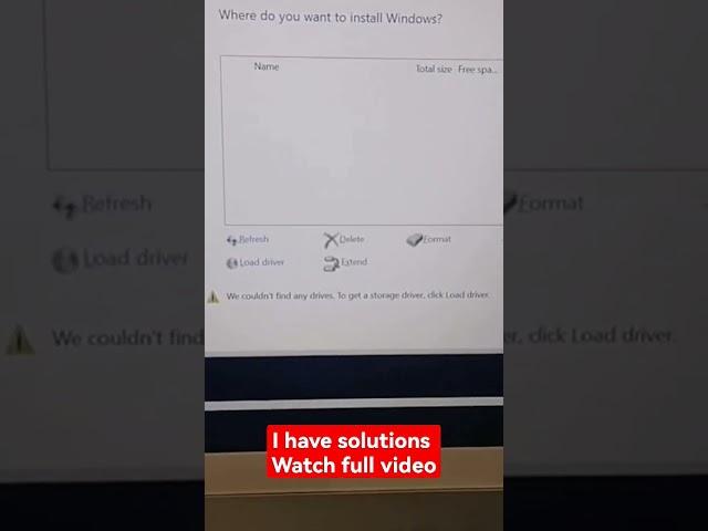Solution for "Hard Drive Not Showing During Windows 10 or windows 11 Installation"