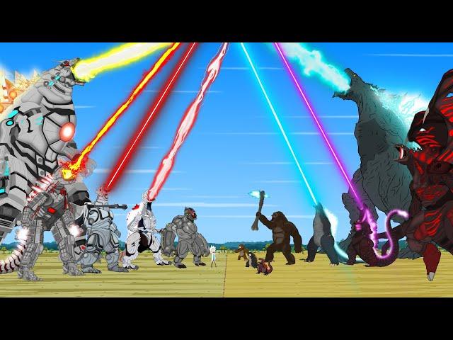 TEAM GODZILLA ATOMIC BREATH: Rescue ROBOT - MeChaGodzilla & KONG: Power Levels | Godzilla Cartoons